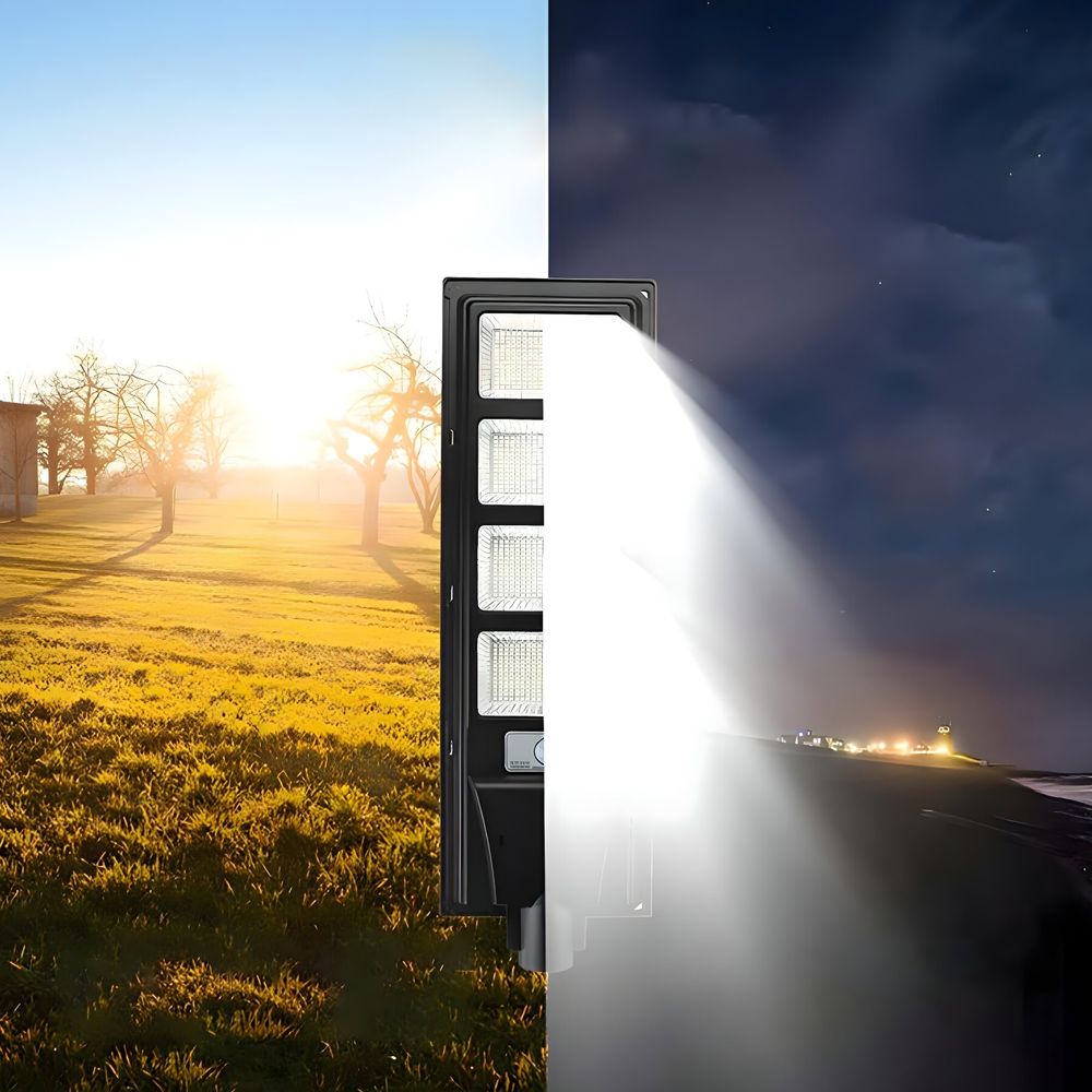 Solar Straßenlampe 360W mit Bewegungssensor LED 6000K Wandleuchte Außen Straßenleuchte mit Fernbedienung Sicherheitslicht Dämmerung Morgengrauen Retoo