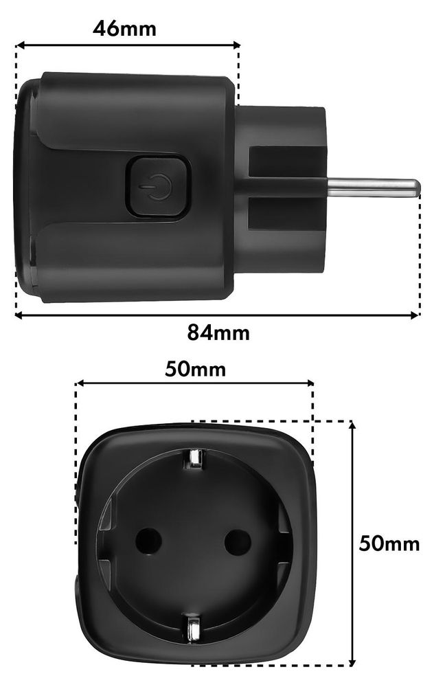 Ferngesteuerte WLAN-Steckdose von GreenBlue Android/iOS/Alexa/Google Home Timer Leistungsmesser max. 16 A/3840 W GB735 B 3 Stück