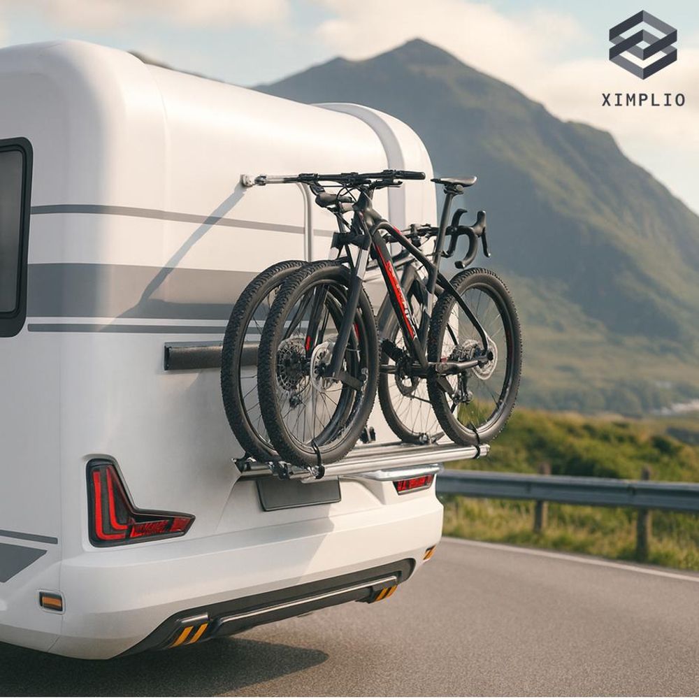 XIMPLIO Wallrider Heck Fahrradträger Wohnmobil Wohnwagen 2 Fahrräder E-Bike