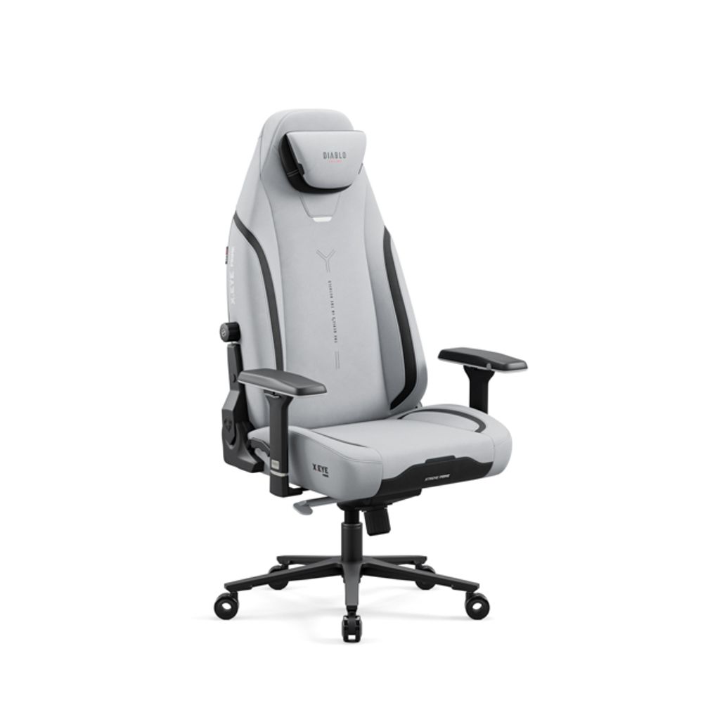 Diablo X.Eye Prime Gaming Stuhl mit Kühlfunktion Bürostuhl Schreibtischstuhl, Belastbar bis 140 kg, Größe Normal, Farbe Grau