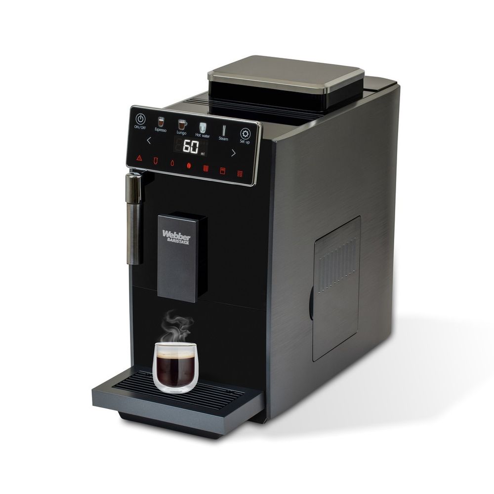 WEBBER A7 VENETO Kaffeevollautomat – 19 bar Druck, Espressomaschine mit Milchaufschäumer, automatische Bedienung