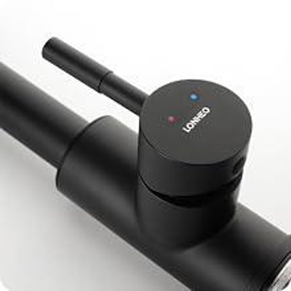 360° Drehbar Wasserhahn Küchenarmatur, 7-Form Spültischarmatur, Cecipa Niederdruck Küchenarmatur 304 Edelstahl, Einhandmischer, Schwarz