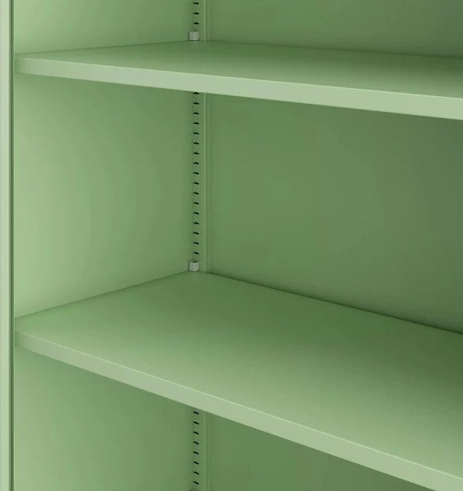 Aktenschrank Büroschrank Metallschrank Stahlschrank Werkzeugschrank Stahlblech Pulverbeschichtet Flügeltürschrank Abschließbar 195 cm x 90 cm x 40 cm Farbe: Pastellgrün