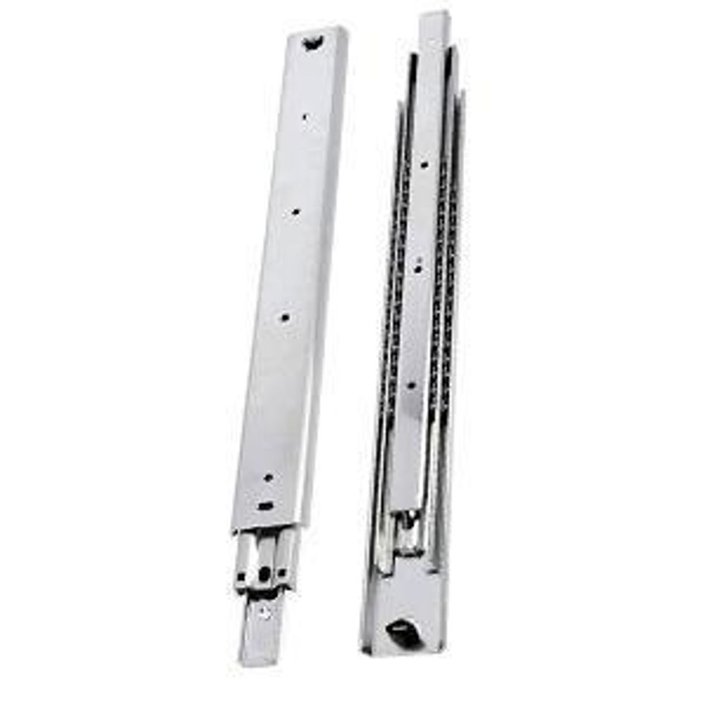 GTV H53 Schubladenschienen Vollauszüge Schubladenauszüge - 53.9 x 750 mm - 2 mm Starken Verzinkt Stahl - Rollenauszug Teleskopschiene Kugelführung - Schienensystem Belastbar bis 100 Kg 1 Set= 2 Stück