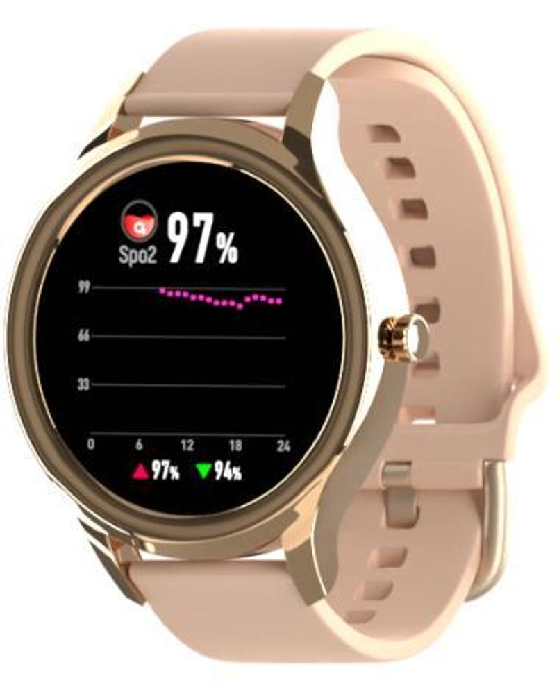 Smartwatch damski z opaską sportową ForeVive 3 SB-340 Bluetooth, sterowanie muzyką, krokomierz itd., IP68, Zegarek fitness, Pulsometr Smukłe Złoto