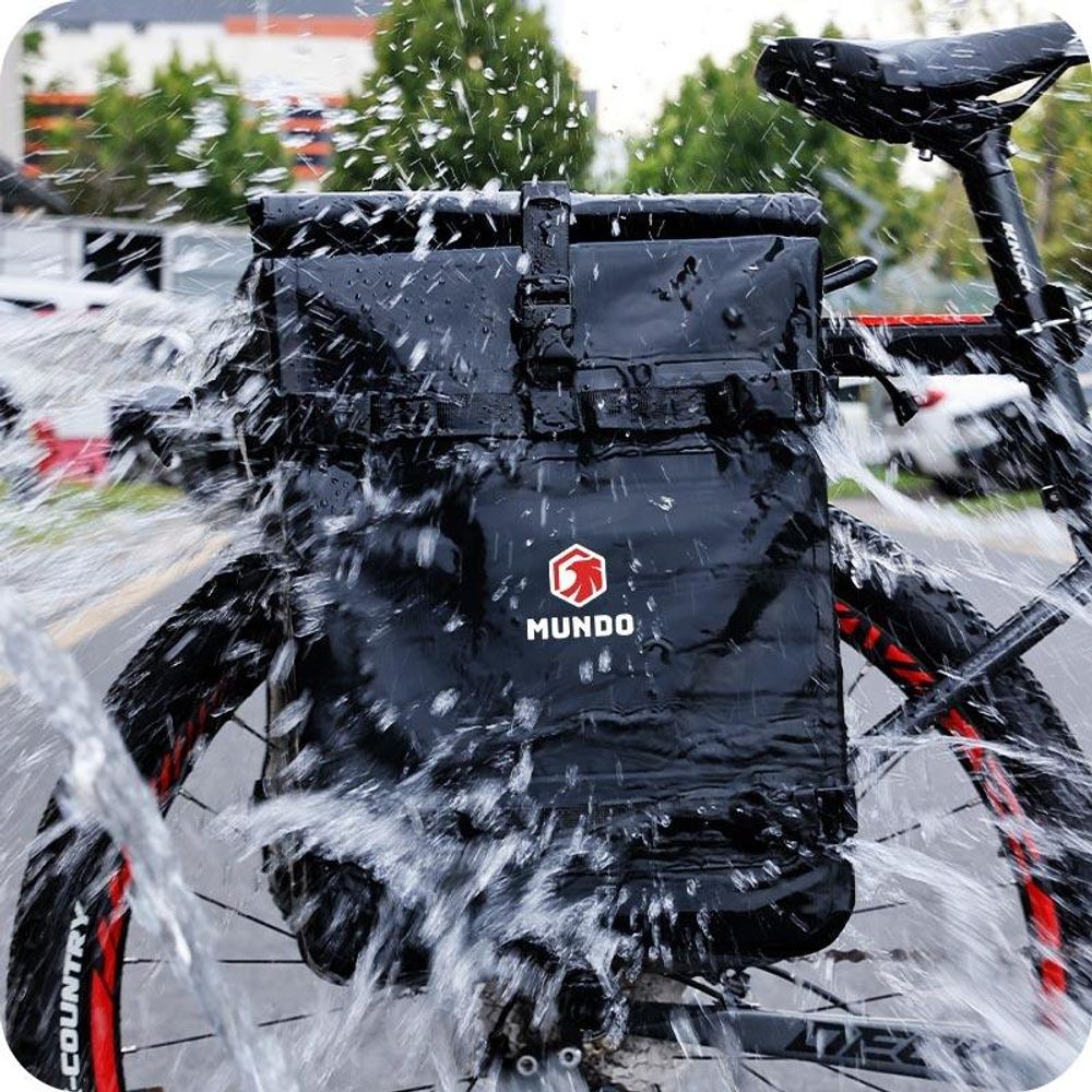 MUNDO® Torba rowerowa na bagażnik rowerowy czarna 28L