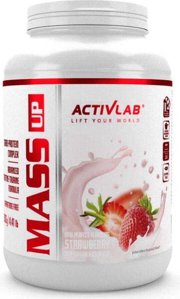 Activlab Mass Up, 2000 g, Fresa, Gainer Con Carbohidratos Y Proteína, Nutrición Deportiva