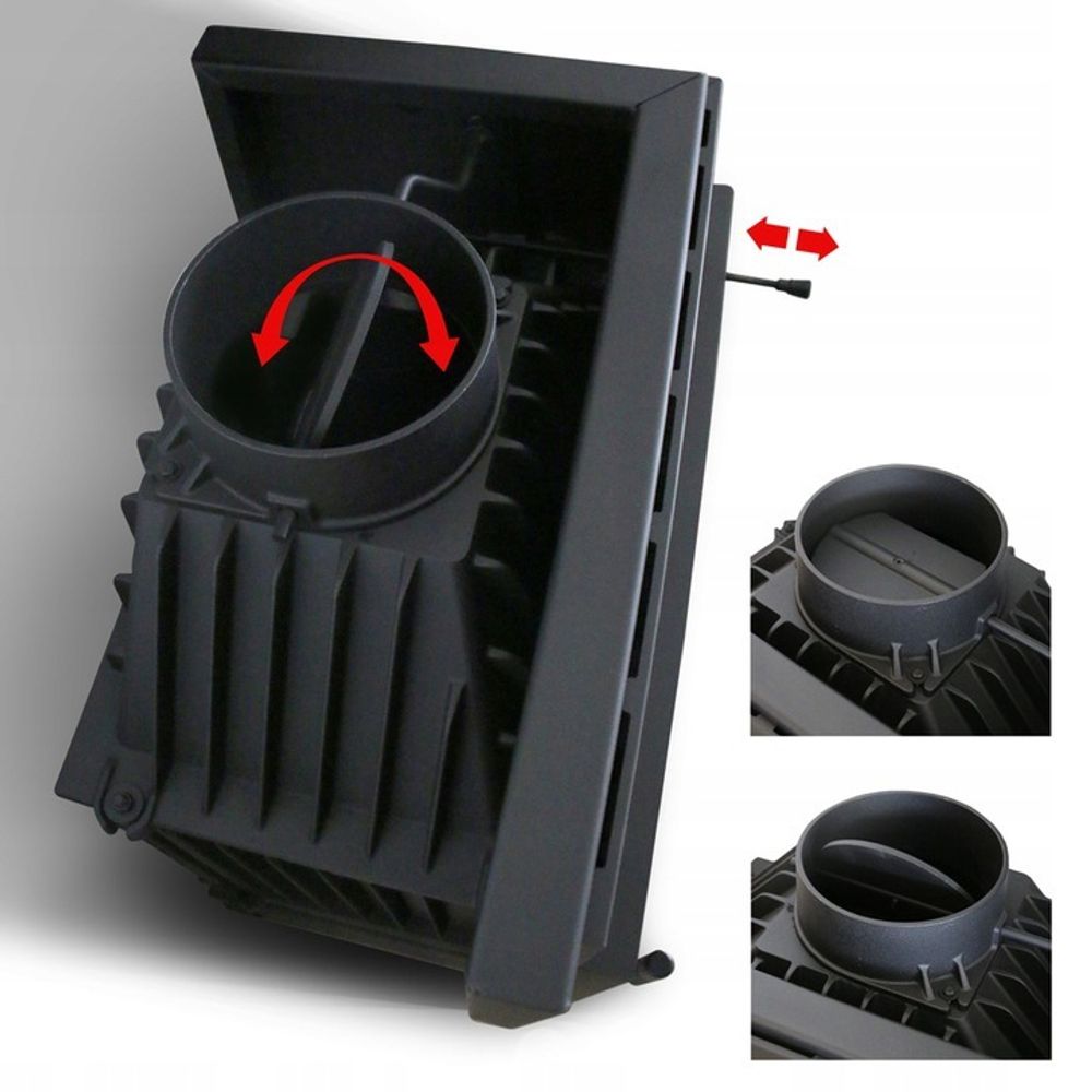 Gusseisen Kamineinsatz KRATKI PRO ZOSIA 12 kW Ø 200 EKO Montagesatz