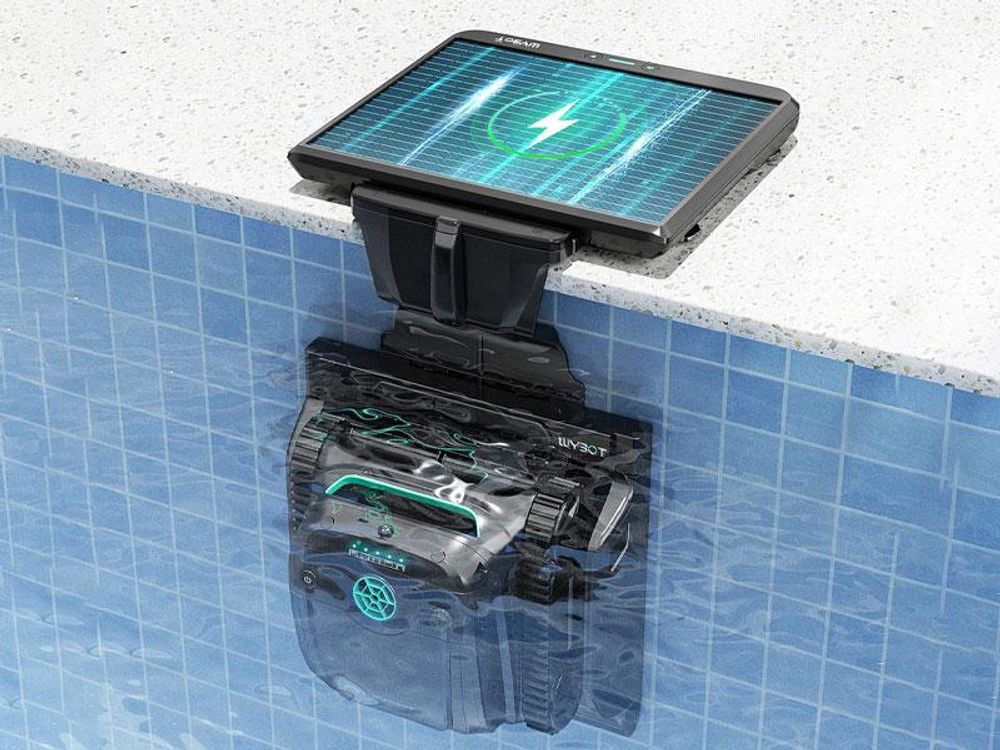 WYBOT S2 Solar Vision kabelloser Poolroboter mit Solar Schwarz Neu