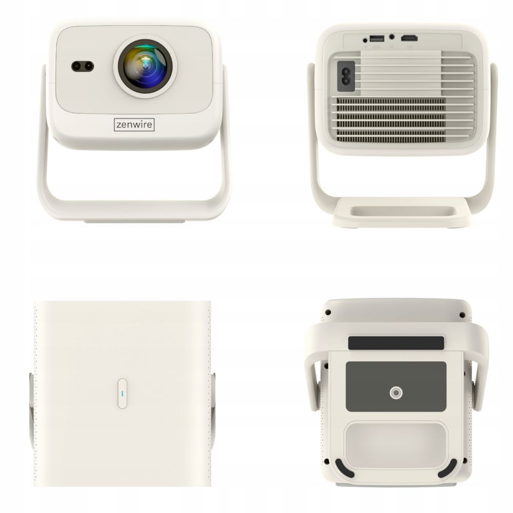 Projektor ZENWIRE so systémom Android, WiFi, Bluetooth, Full HD, podpora 4K, 12000 lumenov, automatické zaostrovanie, prenosný, mini projektor pre domáce kino a kanceláriu "H8"