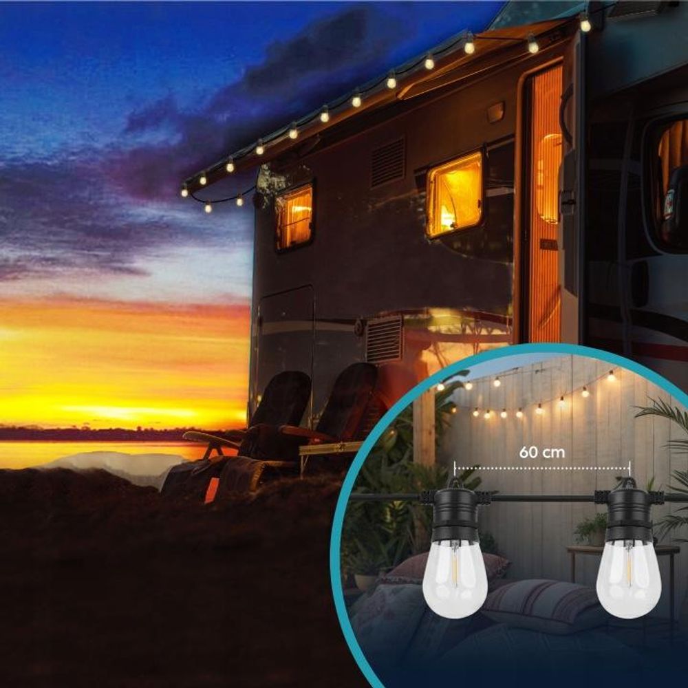Forever Light LED Solar Lichterkette FLS-60 7,5?m 10?Glühbirnen