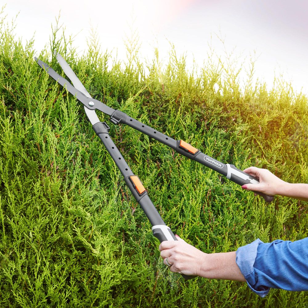VonHaus 3-Teiliges Gartenschere Set mit Teleskopisch Verlängerbare Softgriffen