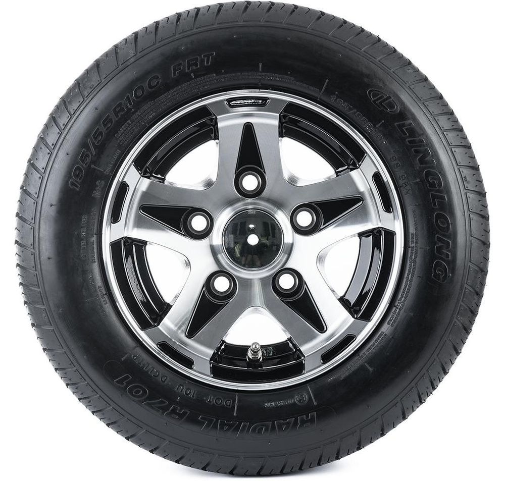 UNITRAILER 2er Set Anhänger Kompletträder 195/55 R10C für schwere Tieflader