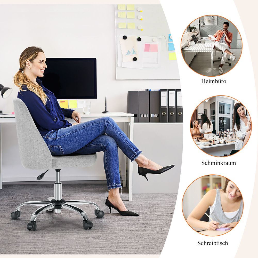 Bürostuhl Chefsessel Schreibtischstuhl Stuhl Office Chair Drehstuhl Computerstuhl für Büro Zuhause Make-up Kleiner Raum Schlafzimmer 113kg