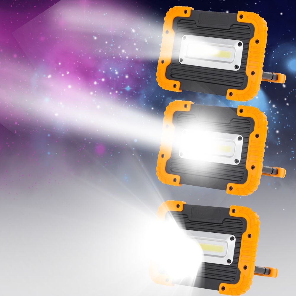 Baustrahler LED Arbeitsleuchte Arbeitsstrahler 30 W Lampe für Camping Werkstatt Baustelle Garage Bau Reparatur Arbeitslicht Batteriebetrieben Retoo