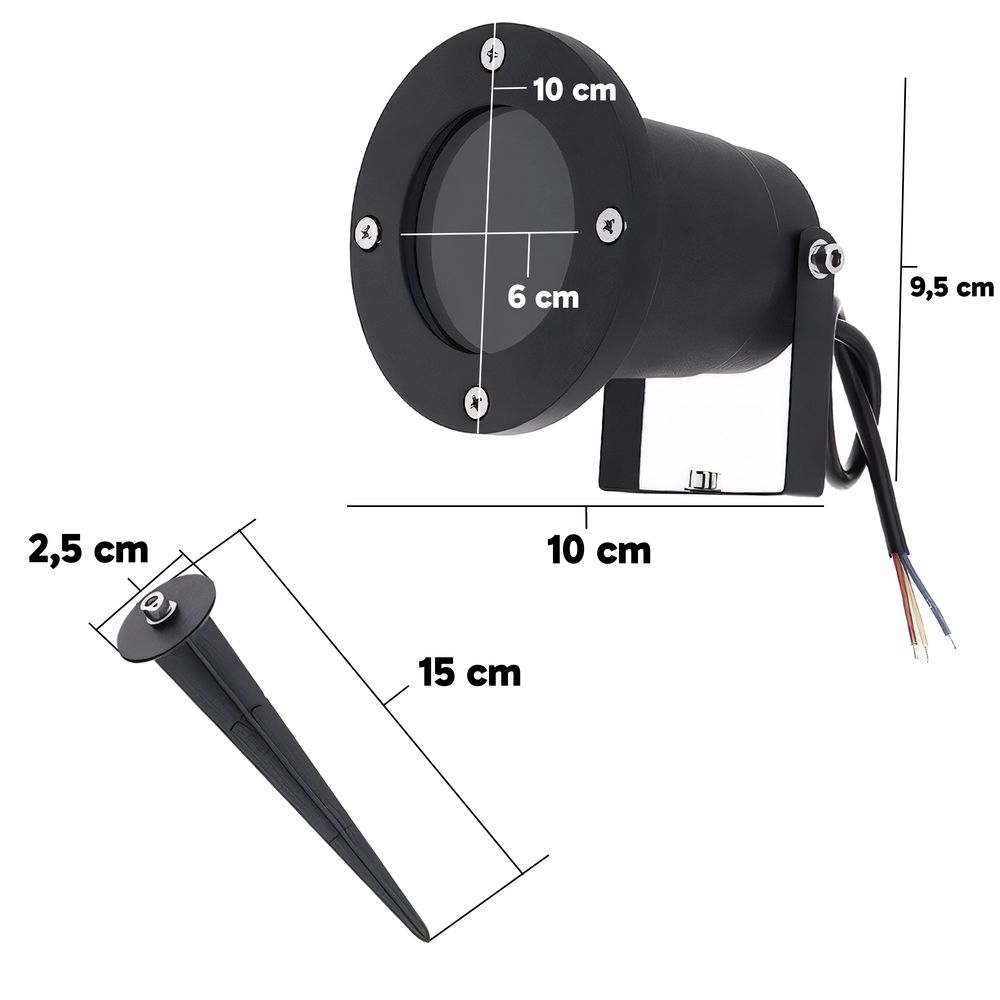 2x LED Gartenstrahler Gartenleuchte Warmweiss mit Erdspieß, Außenstrahler, Aussen, Gartenbeleuchtung, Wasserdicht IP65, Warmweiß 2er Pack, 230V, Retoo