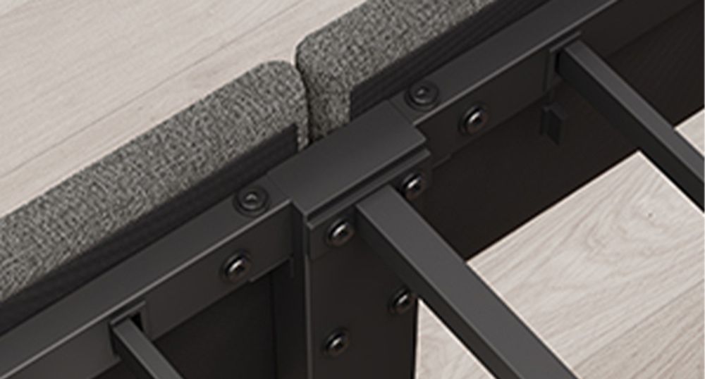 VASAGLE Polsterbett 90 x 190 cm, mit Kopfteil, LED, Doppelbett mit USB- und Type-C Anschluss