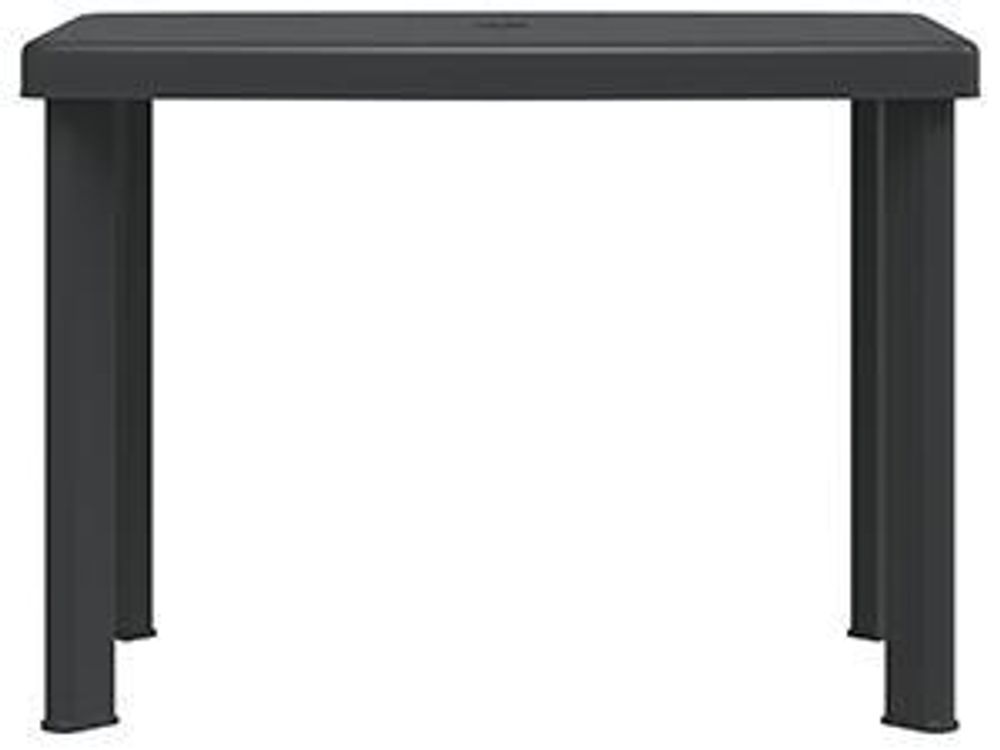 vidaXL Table de jardin anthracite 101x68x72 cm plastique