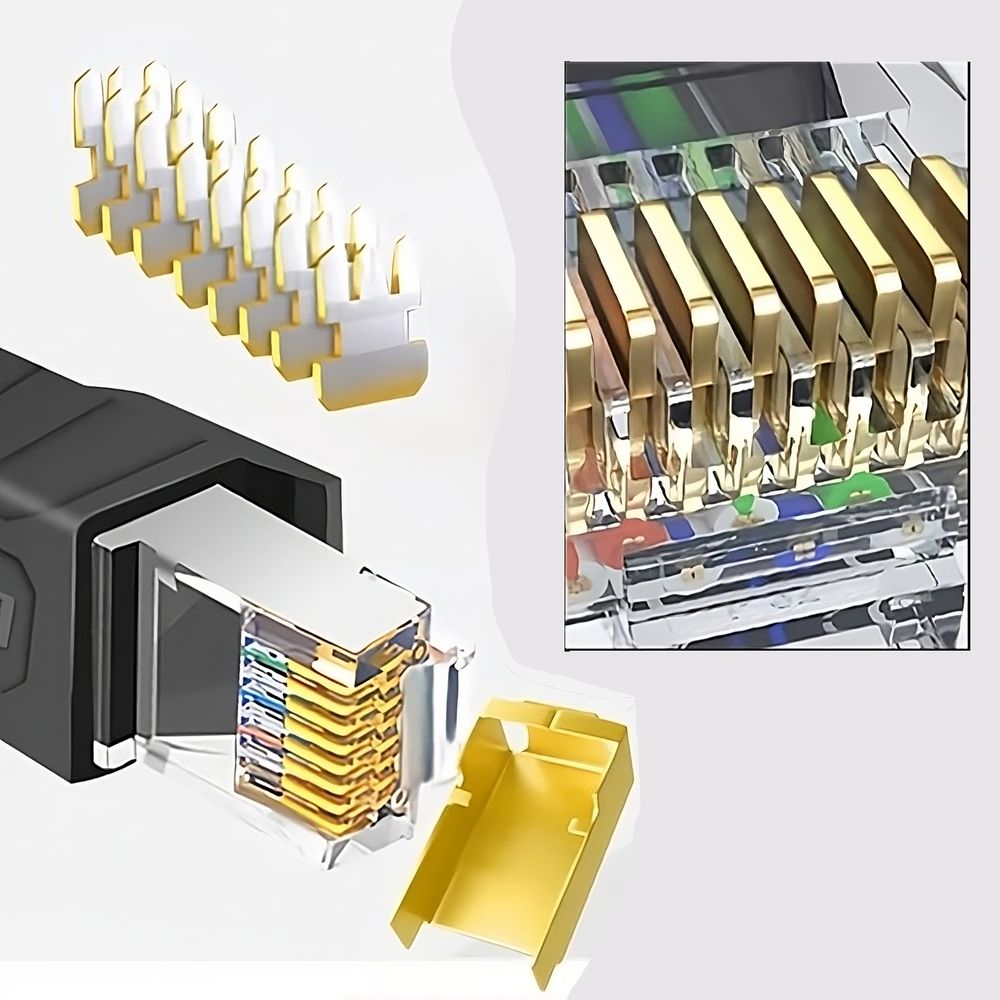 Netzwerkkabel Patchkabel CAT 6a 15 meter UTP RJ45 PC Gigabit Ethernet LAN Kabel Verlegekabel für Netzwerke Switches Schwarz Retoo