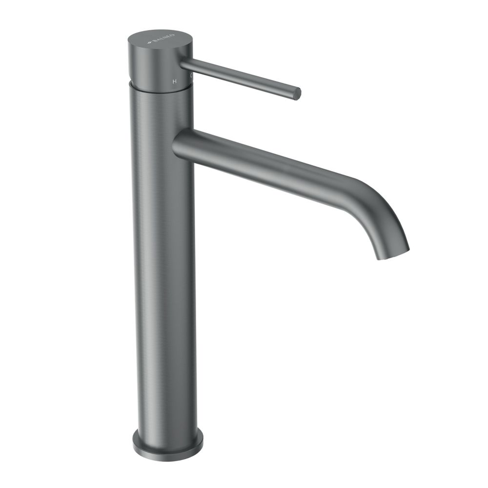 Moderne Waschtischarmatur in Gun Metal für Badezimmer mit Einhebelbedienung