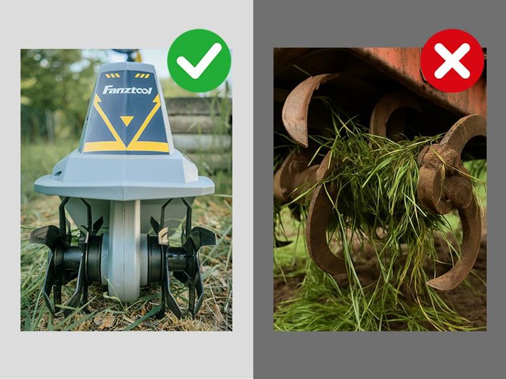 Gartenfräse Motorhacke Bodenhacke 300W | 19 cm Arbeitsbreite | 15,5 cm Tiefe