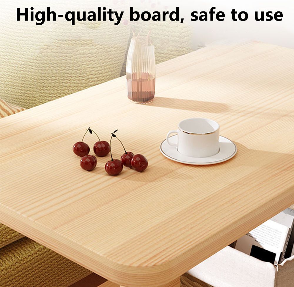 360 Grad schwenkbare Massivholzbeine Einfache Montage Beistelltisch 2 Etagen offenes Regal Sofa Kleiner Teetisch