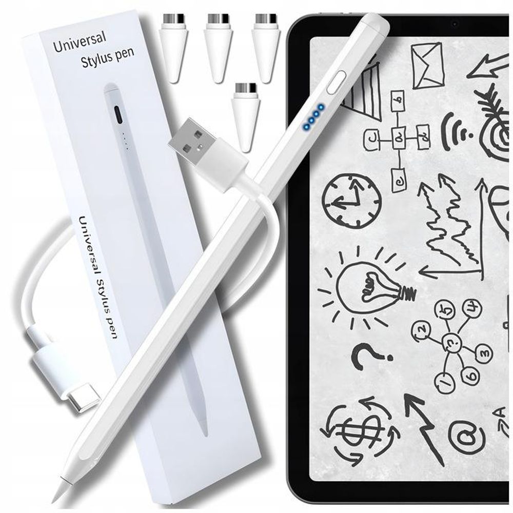 Universeller Stylus Stift Für Telefon Tablet Bildschirm Pencil Pen 4 Spitzen