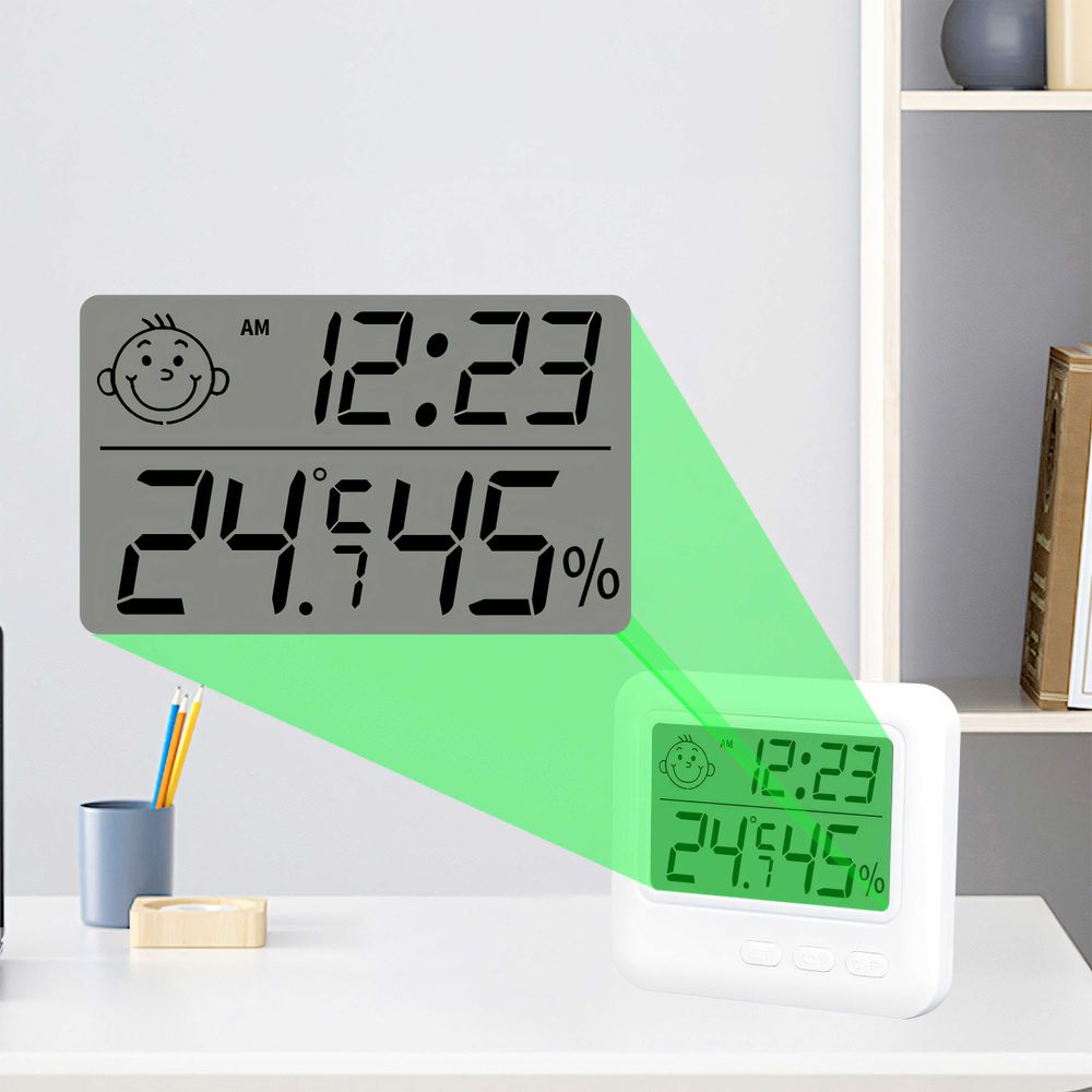 Thermometer Hygrometer Digital LCD Sensor Temperatur Thermo-Hygrometer Luftfeuchtigkeit Raumthermometer Babyzimmer Wohnzimmer Büro Kühlschrank Retoo