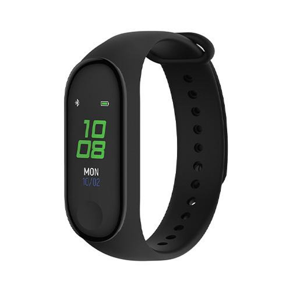 Forever SB-50 Fitband - Verbundenes Fitnessarmband Aktivitäts- & Herzfrequenz-Tracker Diskret und leicht, lange Akkulaufzeit, Blutdruck, Schwarz