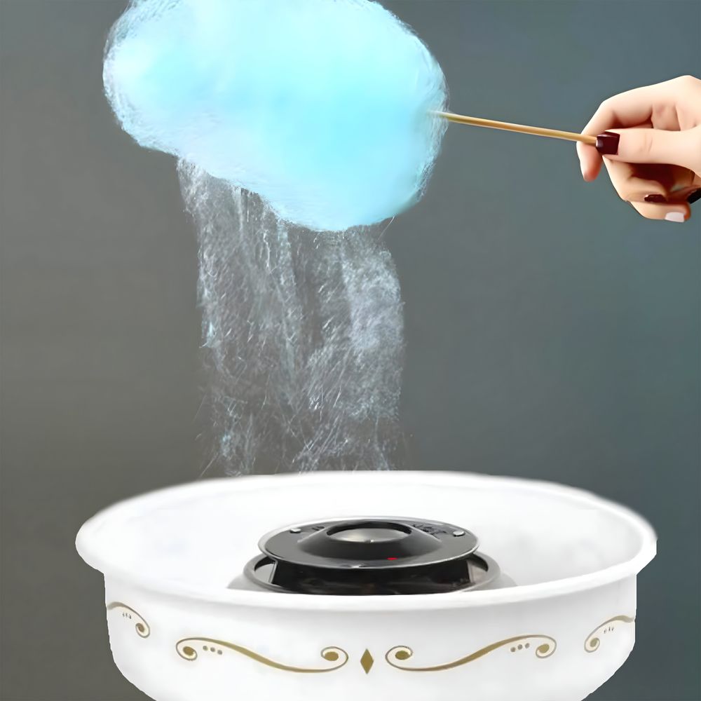 Zuckerwattemaschine Set – 500W Automat, Retro-Design, inkl. 10 Zuckerwatte-Stäbchen & Messlöffel, für Zuhause & Kinderpartys, süße Leckereien Retoo