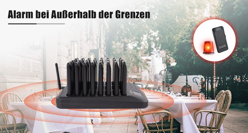 Retekess TD157P Pager Rufsystem, Restaurant Pager mit 800m, 24H, 39 Rufmodi, Geeignet für Fast Food Restaurant, Kompatibel mit TD157