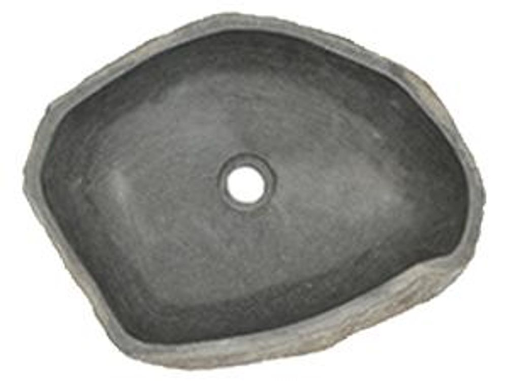 vidaXL Lavabo in pietra di fiume ovale (45-53)x(34-41) cm