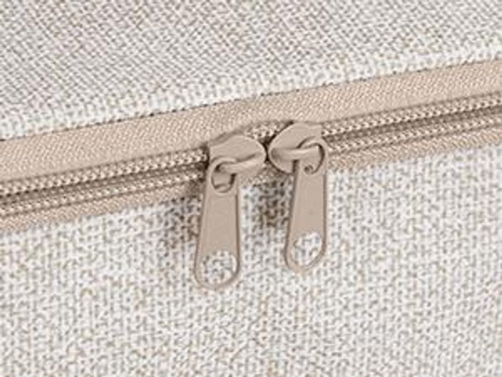 SONGMICS Stoffbox, faltbare Aufbewahrungsbox mit Griffen, für Kleidung, Vliesstoff, 6er Set, beige