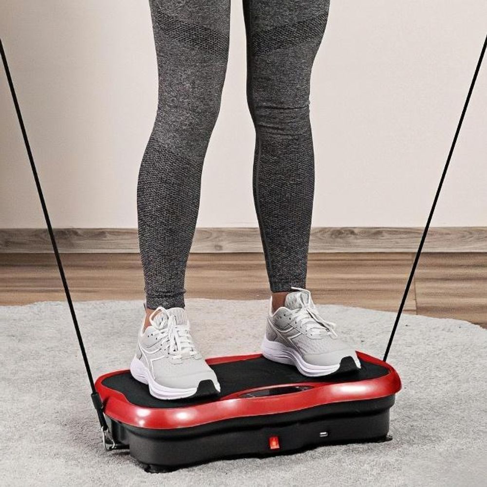 Vibrationsplatte Vibrotrainer, leise, kompakt, bis 150 kg, 120 Stufen, Bluetooth, Fernbedienung, LCD
