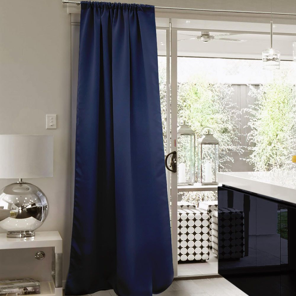 Victoria M. AURORA Vorhang mit Kräuselband, verdunkelnd, 140 x 245 cm, schwarz verdunkelnd, blickdicht, Thermo‑ & Schallschutz, hochwertige Polyester Gardine
