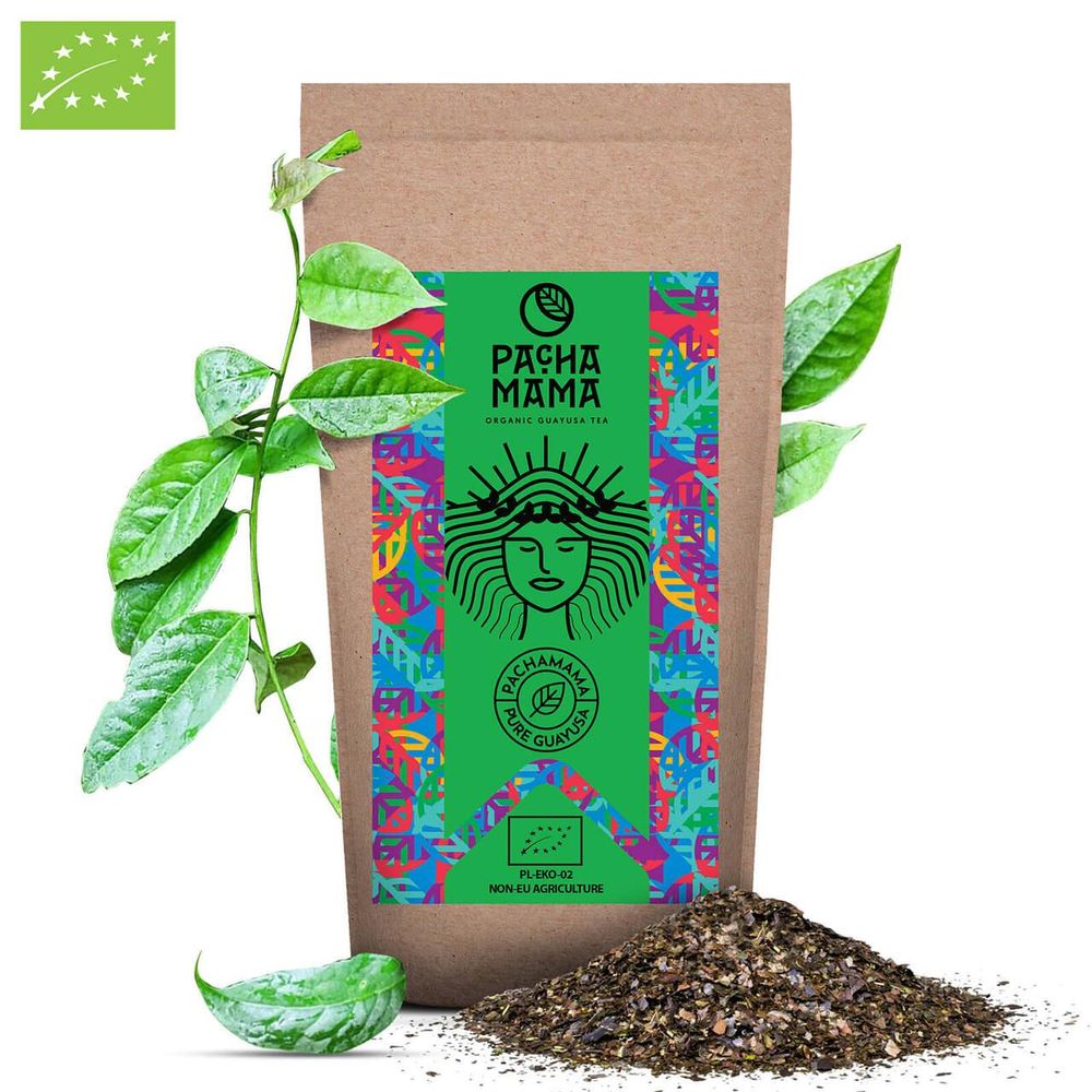 Pachamama - Guayusa Tee Bio Pure 1kg - 100% Natur Handverlesene Blätter, Ohne Zusätze - Langanhaltende Belebung, Milder Geschmack - Aus Ecuador