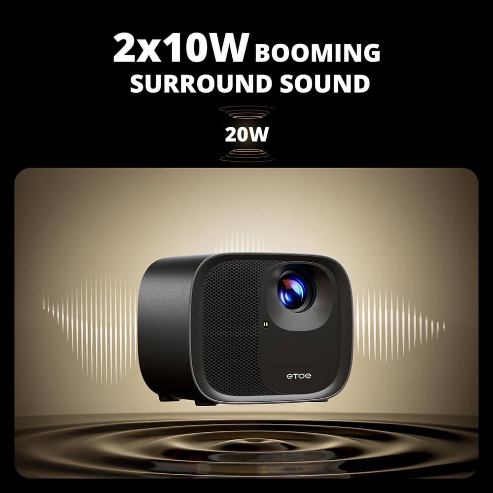 ​ETOE E3 Pro Projektor mit Google TV - 600 ANSI, 1080p Native, Auto-Fokus, 4K, 2x10W Lautsprecher, WiFi Dual-Band​​