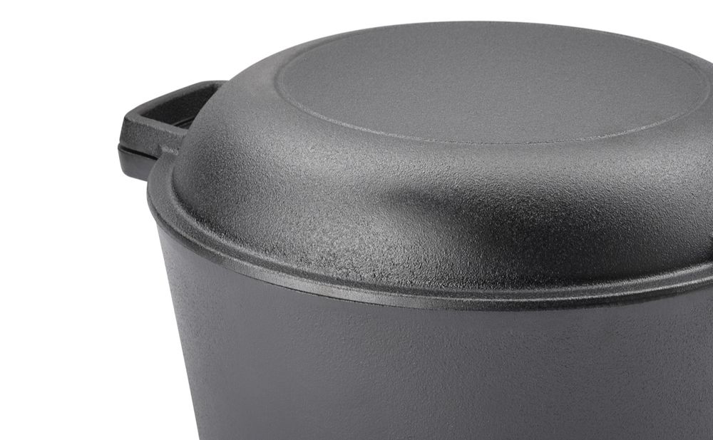 TAINO Dutch Oven 6L Gusseisen Deckel Ø 25cm Allzweck-Kochtopf Schmortopf Dopf