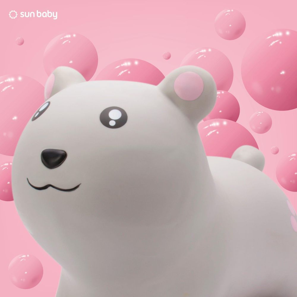 Nahaufnahme des Gesichts vom SUN BABY Hüpftier Hamster