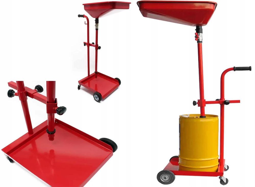 LUXTOM | Ölauffangwagen, Höhenverstellbar 103-170cm, Ölsammler für Altöl, Ölablassgerät, Ölauffanggerät