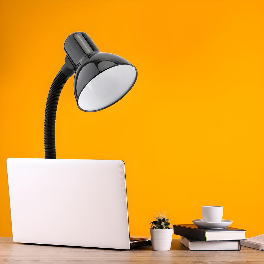 Schreibtischlampe | Tischlampe E27 | Klassisch Tischleuchte | Leselampe mit Verstellbarem, Flexiblem Arm | Retro Design für Büro, Nachttisch | Retoo