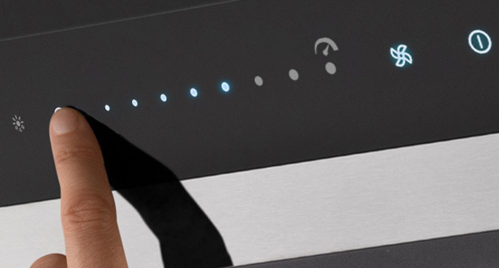 TouchSelect-Steuerung der Wand-Dunstabzugshaube HERMES6005SM