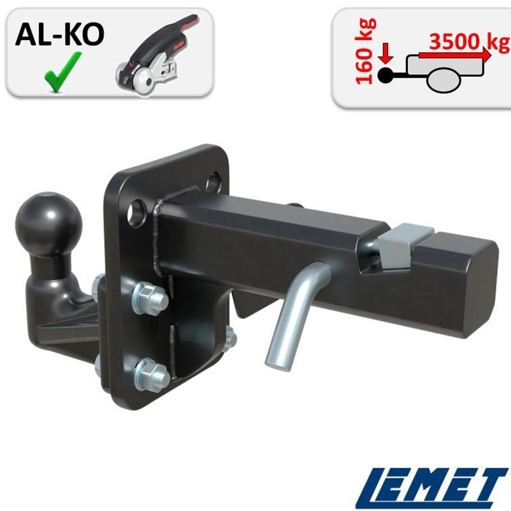 Anhängerkupplung Einschub 2-Zoll US-Adapter Spannkeil für Ford F-150 XIII 2015-