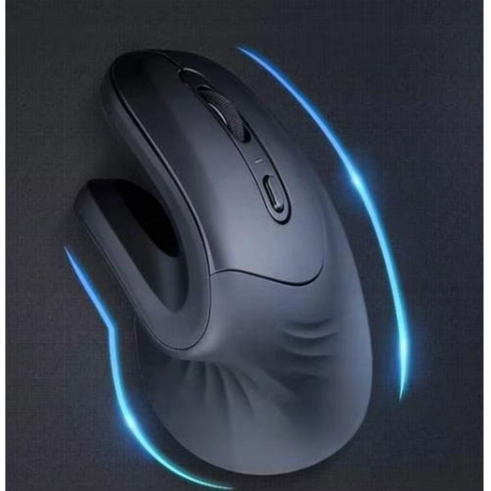 Mouse - Senza fili - Mouse verticale - Per computer e laptop - Nero - Ergonomico