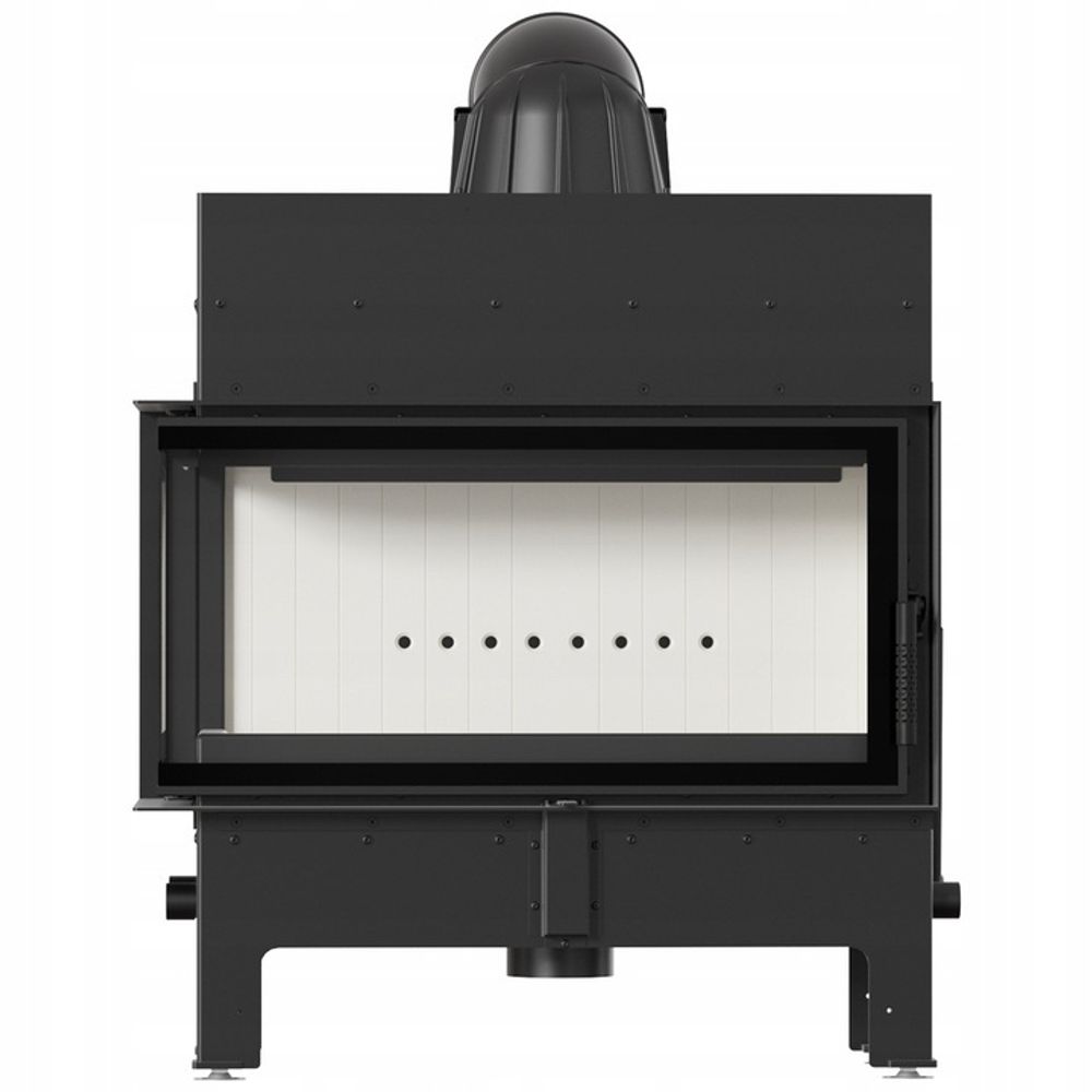 Kamineinsatz Kamineinsatz KRATKI FLOKI L Links 12kW KOMPLETTSET zum EINBAU Ø 200