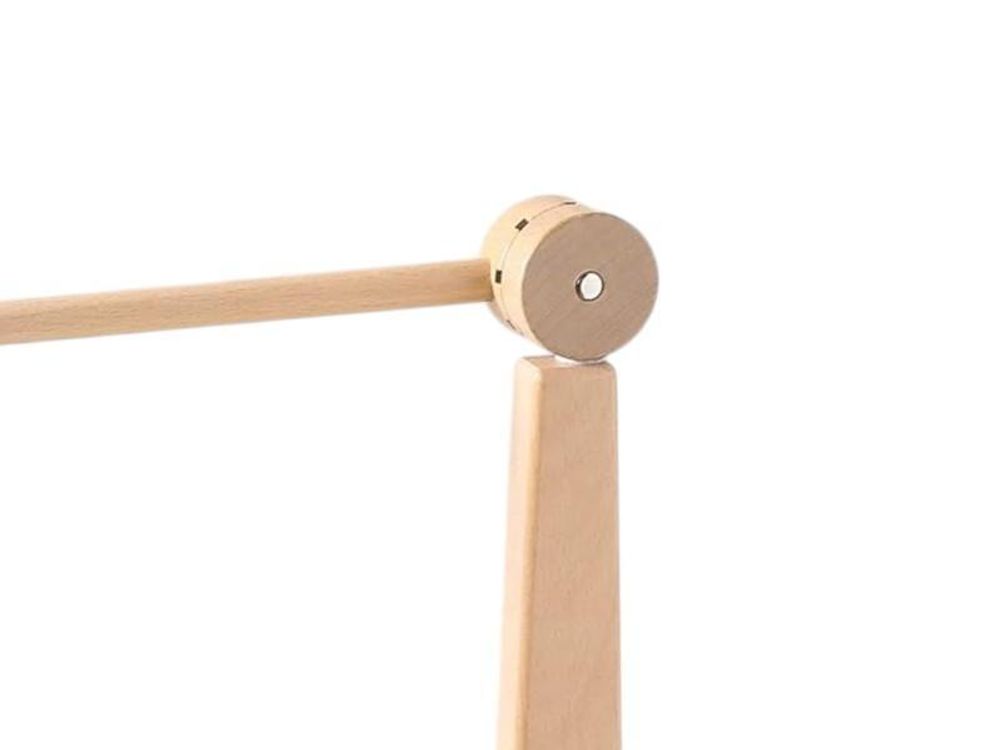 Zayno® Mobilehalterung aus Holz 70cm | Mobilearm, Krippenaufsatz, Kinderzimmer, Windspielaufhängung, verstellbar, Holzaufhänger, Natur