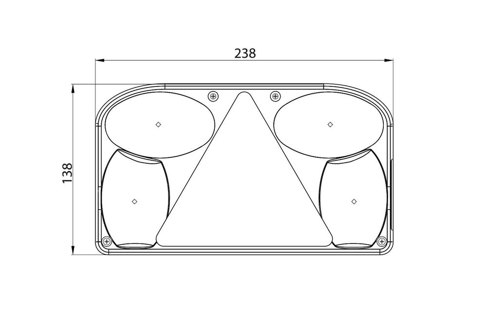Ersatzglas für die Fristom FT-088 KPPM Rückleuchte, rechts