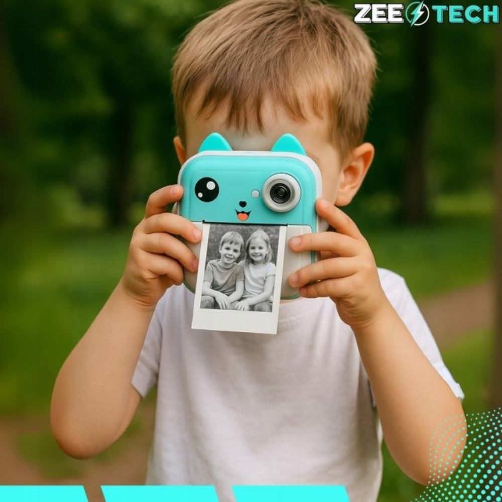 Sofortkamera Für Kinder Mini Drucker + 11 Rollen + Aufkleber