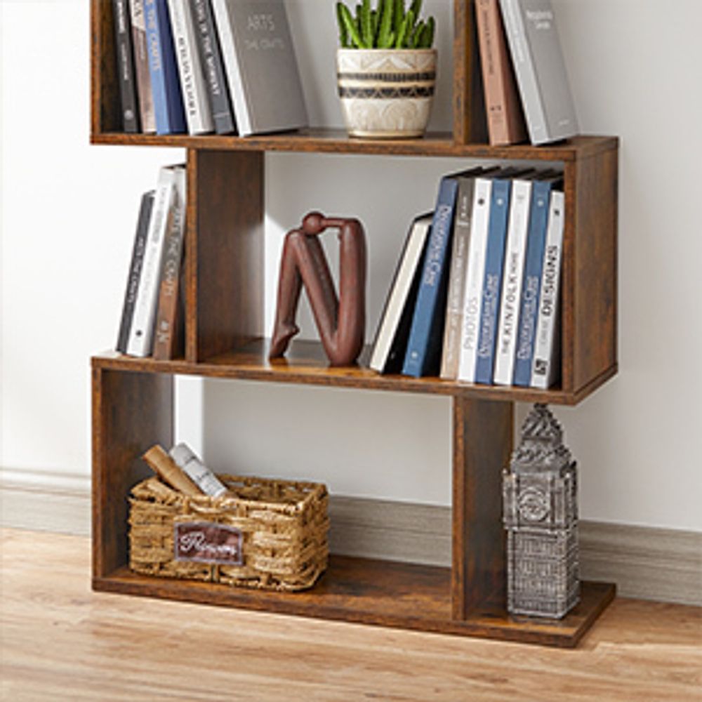VASAGLE Bücherregal mit 6 Ebenen Vintage aus Holz Standregal Schrank