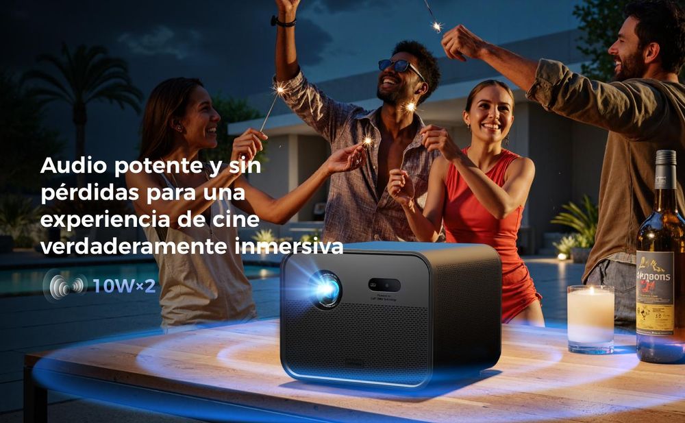 Ultimea Beamer 4K, proyector DLP Poseidon E100, con 1800 lúmenes ANSI y Google TV